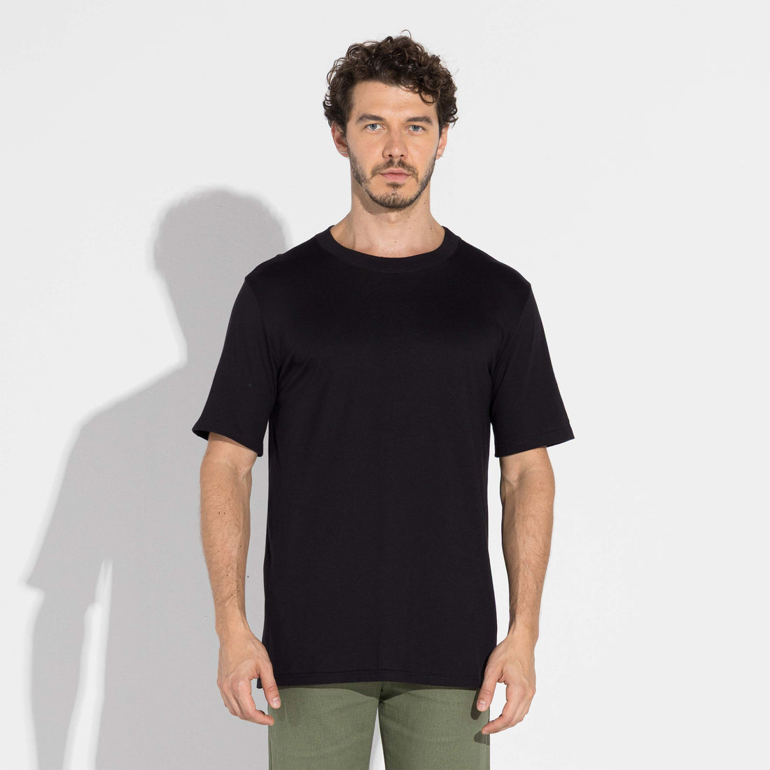 Camiseta Pima Alongada Masculina | Life Collection - Preto