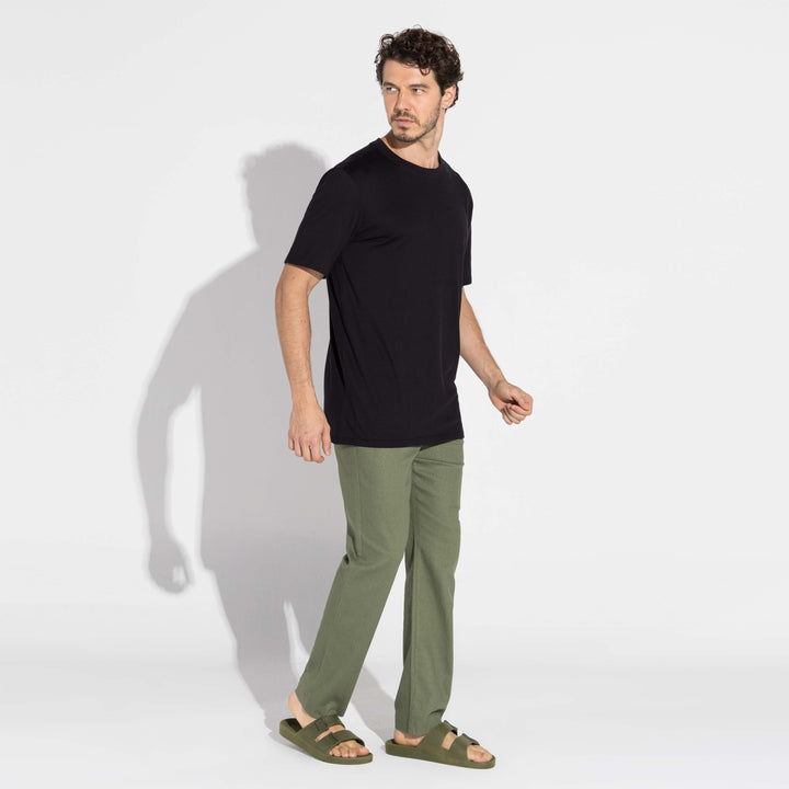 Camiseta Pima Alongada Masculina | Life Collection - Preto