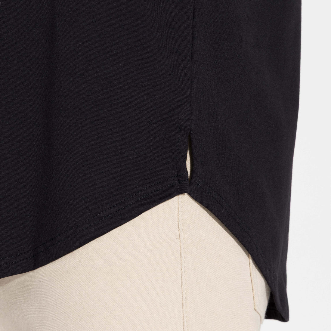 Camiseta Cotton Pima Barra Arredondada | Life Collection - Preto