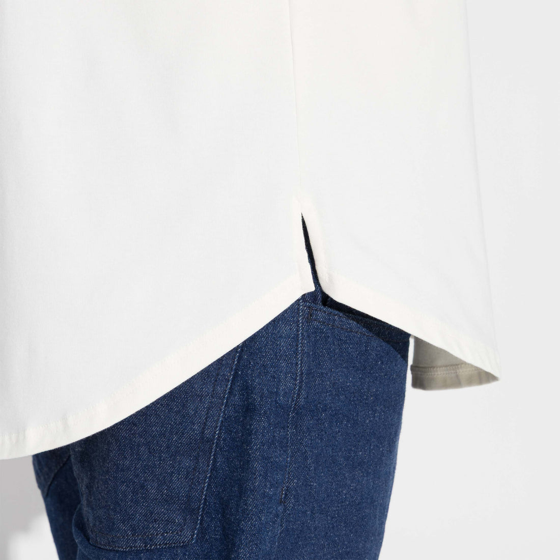 Camiseta Cotton Pima Barra Arredondada | Life Collection - Off White