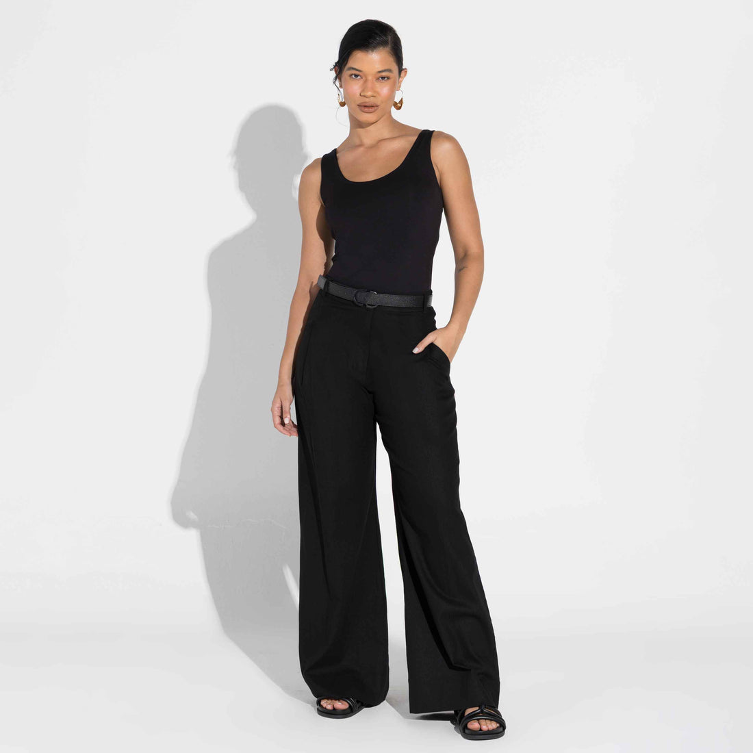 Regata Undershirt Gola U Feminina - Preto