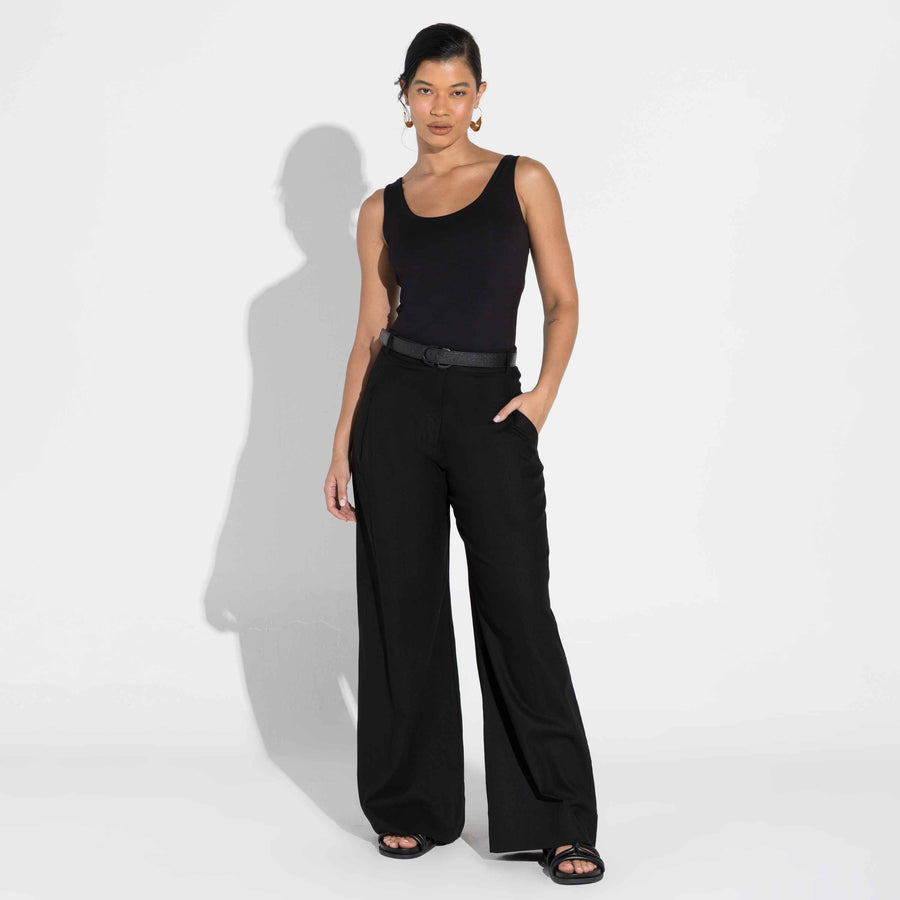 Regata Undershirt Gola U Feminina - Preto