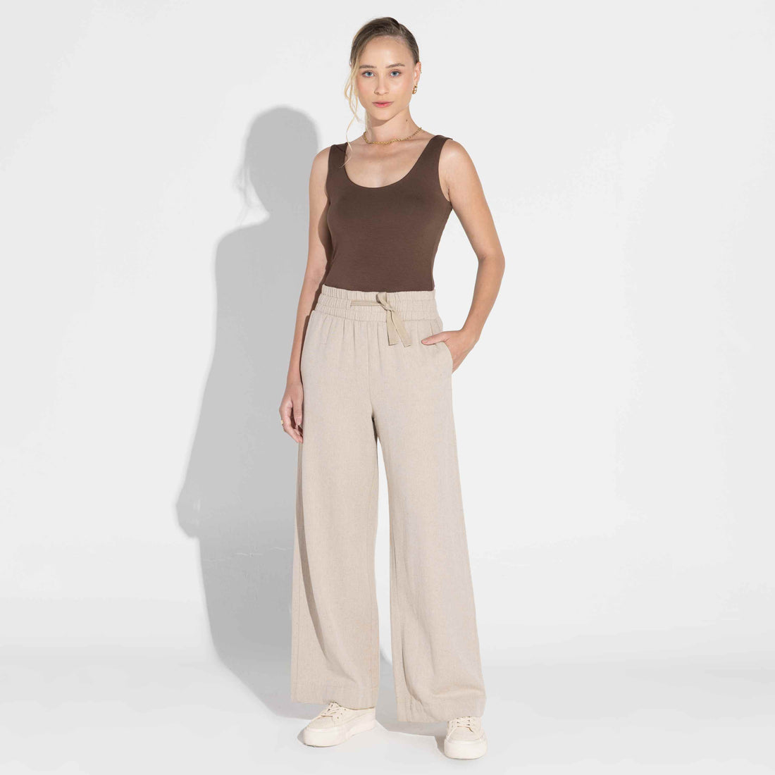 Regata Undershirt Gola U Feminina - Marrom