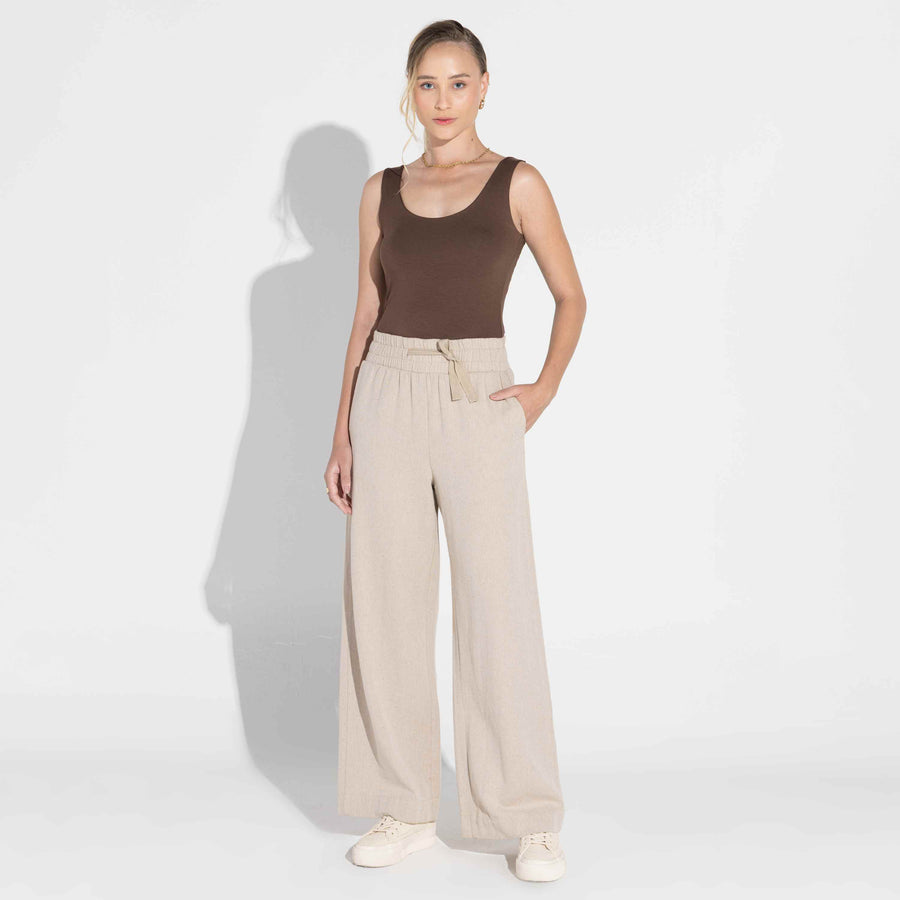 Regata Undershirt Gola U Feminina - Marrom