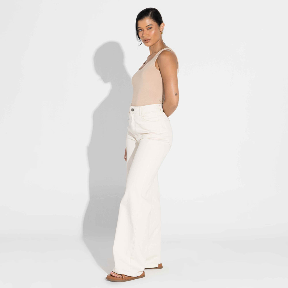 Regata Undershirt Gola U Feminina - Bege Camel