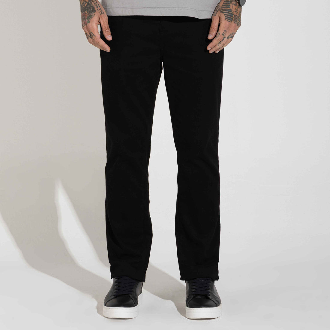 Calça Sarja Amarração Masculina - Preto