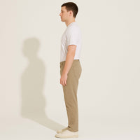 Calça Sarja Amarração Masculina - Bege Taupe