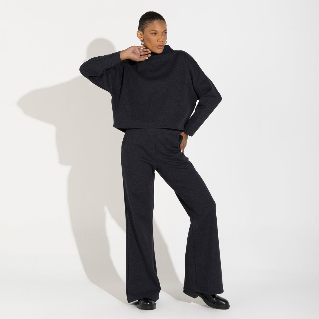 Blusão Dense Algodão Feminino - Preto