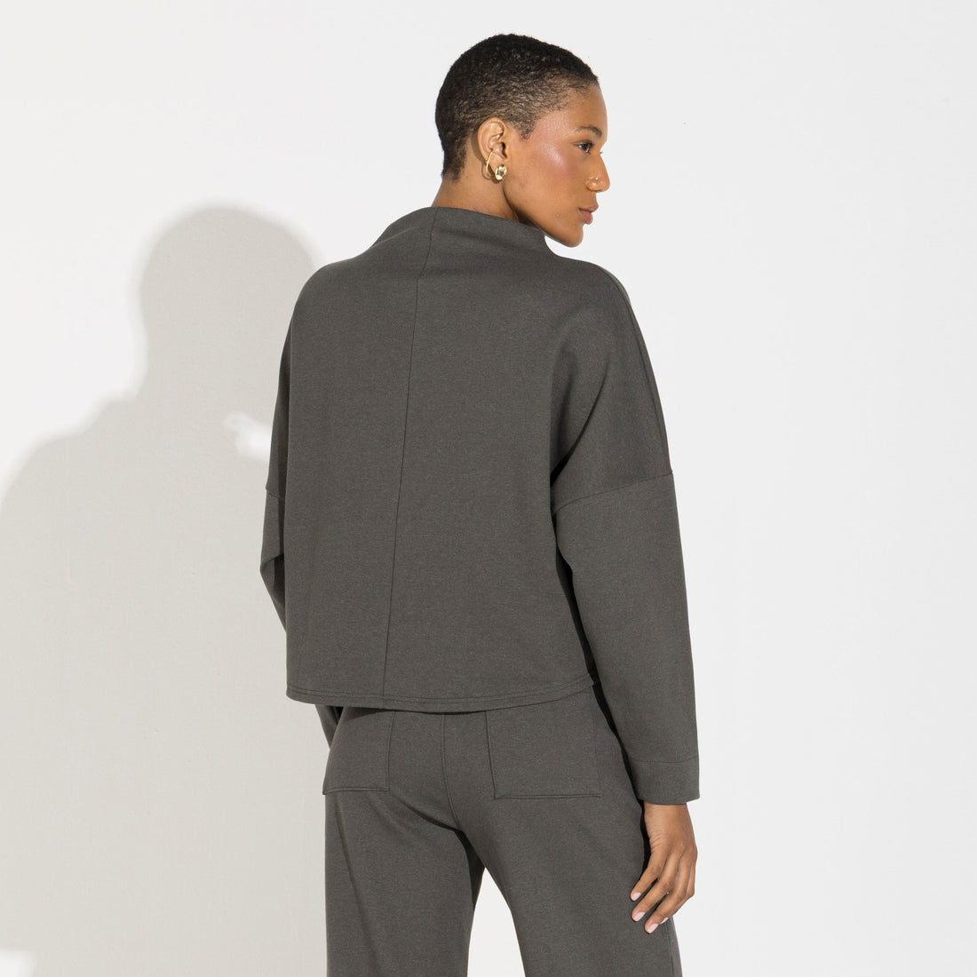 Blusão Dense Algodão Feminino - Verde Nori