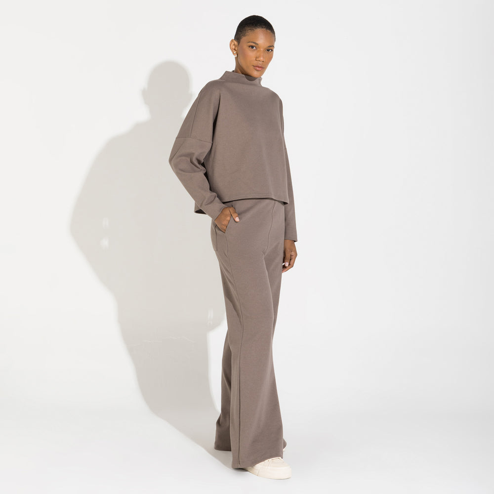 Blusão Dense Algodão Feminino - Bege Macadâmia