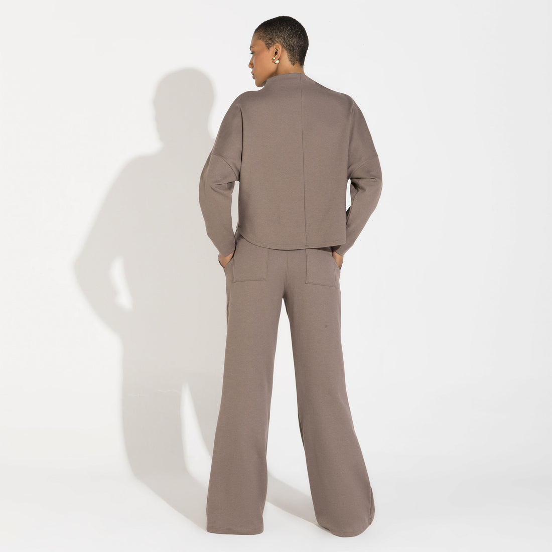 Blusão Dense Algodão Feminino - Bege Macadâmia