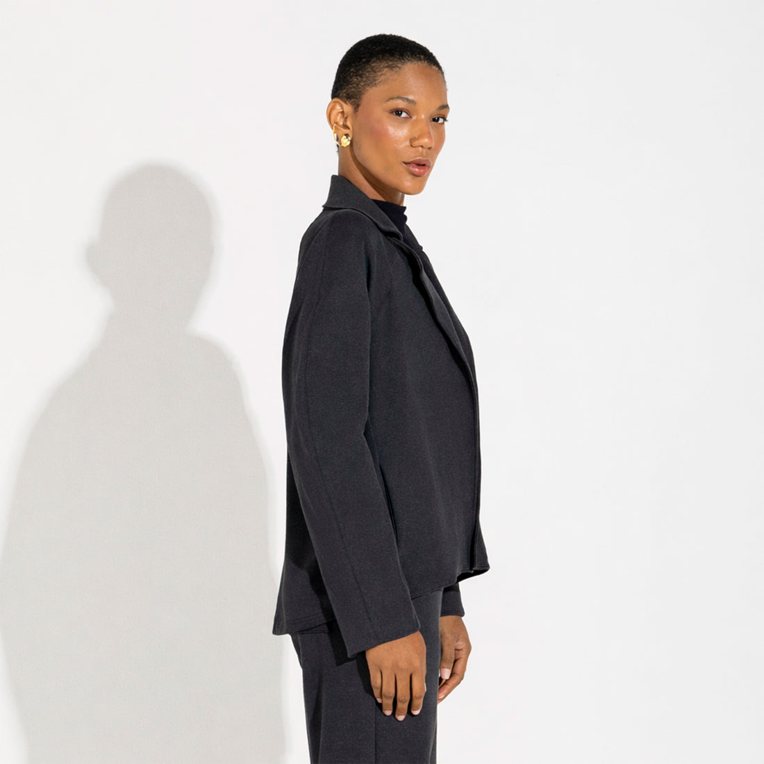 Casaco Dense Algodão Feminino - Preto