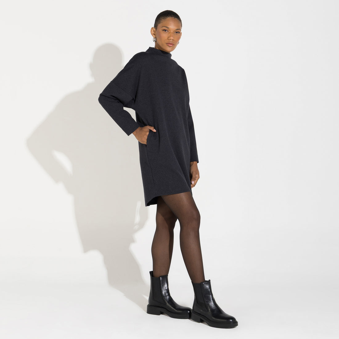 Vestido Dense Algodão - Preto