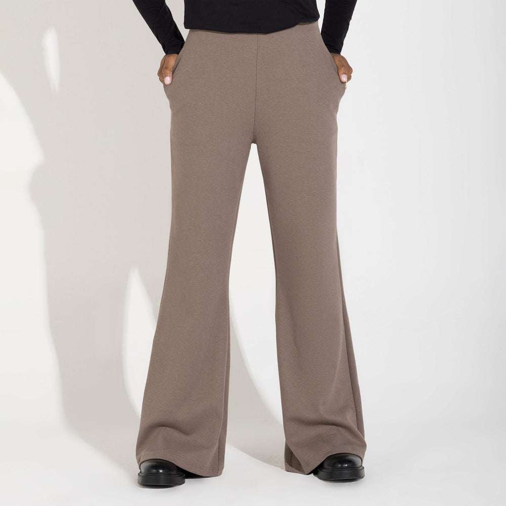 Calça Dense Algodão Feminina - Bege Macadâmia