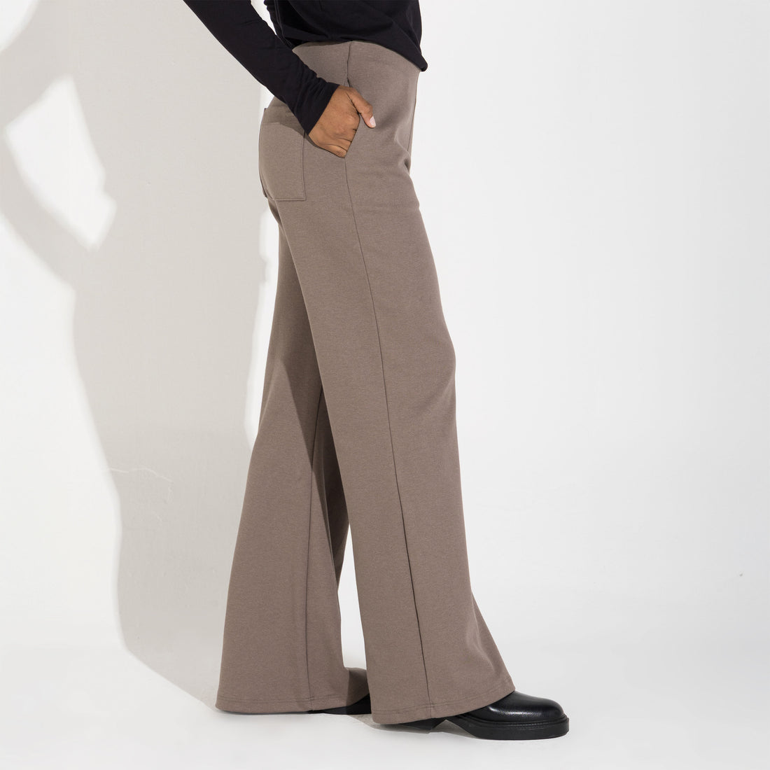 Calça Dense Algodão Feminina - Bege Macadâmia