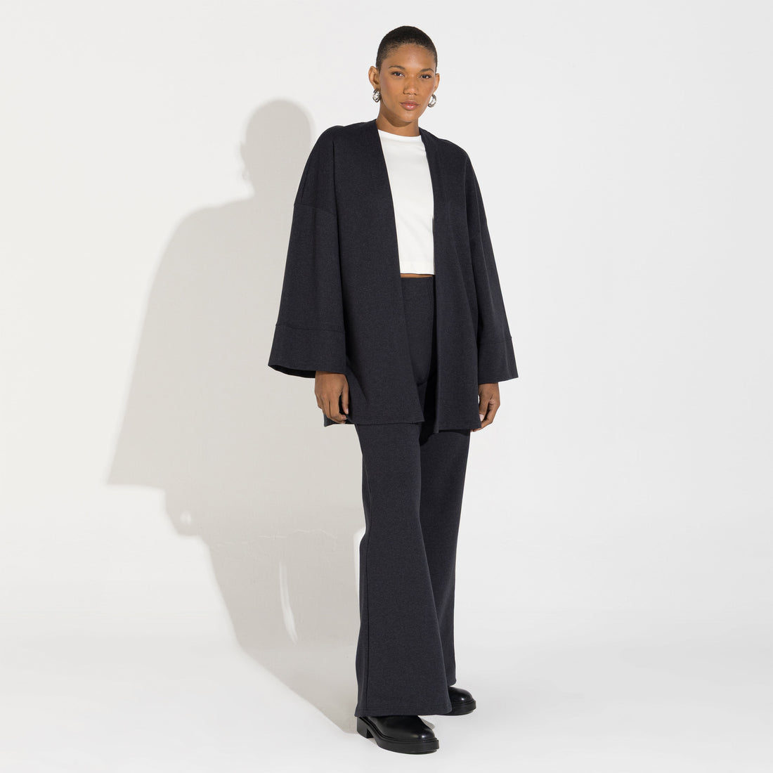 Kimono Dense Algodão Feminino - Preto