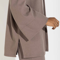 Kimono Dense Algodão Feminino - Bege Macadâmia