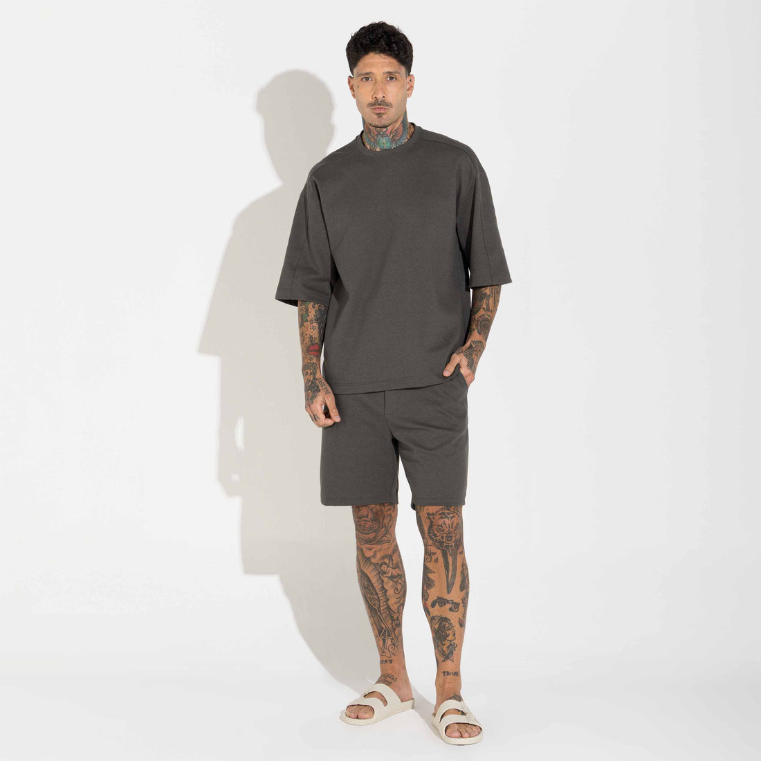 Bermuda Dense Algodão Masculina - Verde Nori