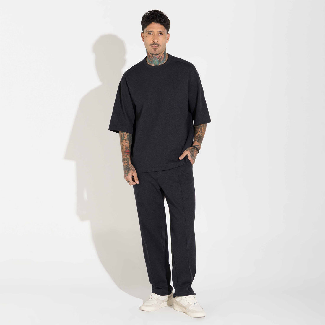 Calça Reta Dense Algodão Masculina - Preto