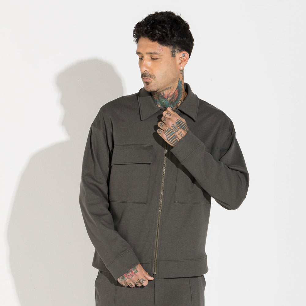 Jaqueta Dense Algodão Masculina - Verde Nori