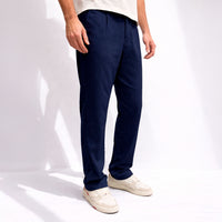Calça Linho Alfaiataria Masculina - Azul Marinho