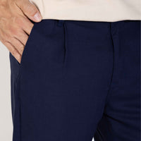 Calça Linho Alfaiataria Masculina - Azul Marinho