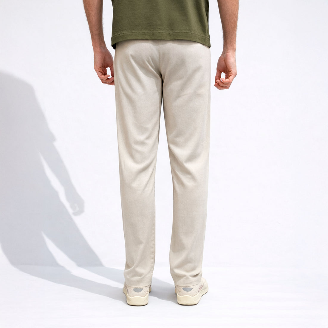 Calça Linho Alfaiataria Masculina - Off Creme