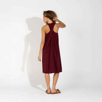 Vestido Midi Viscose Torção Costas - Vermelho Escarlate