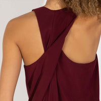Vestido Midi Viscose Torção Costas - Vermelho Escarlate