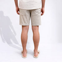 Bermuda Linho Masculina - Off Creme