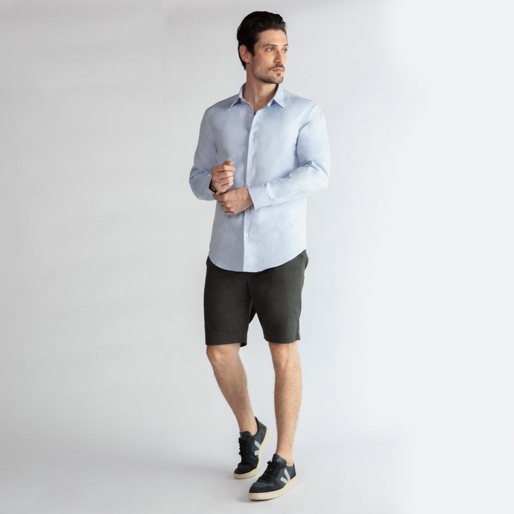 Camisa Algodão Oxford Masculina - Azul