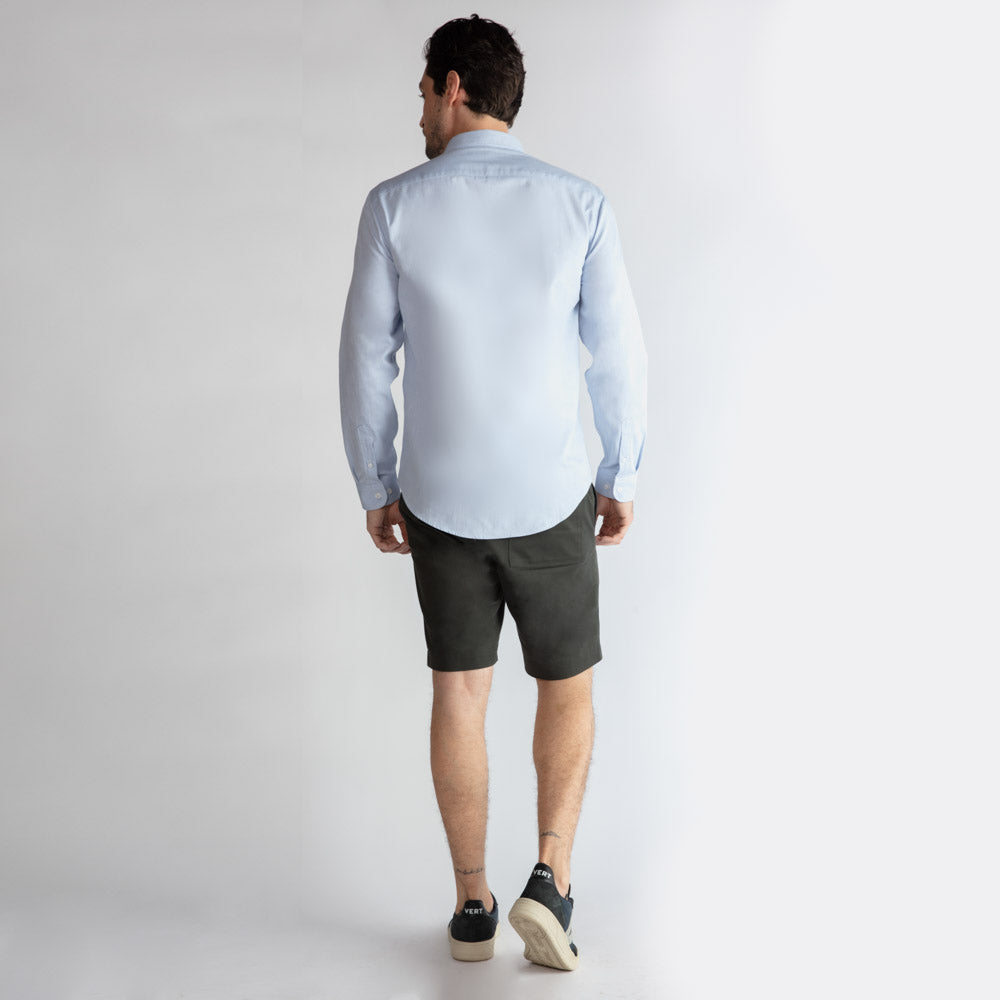 Camisa Algodão Oxford Masculina - Azul