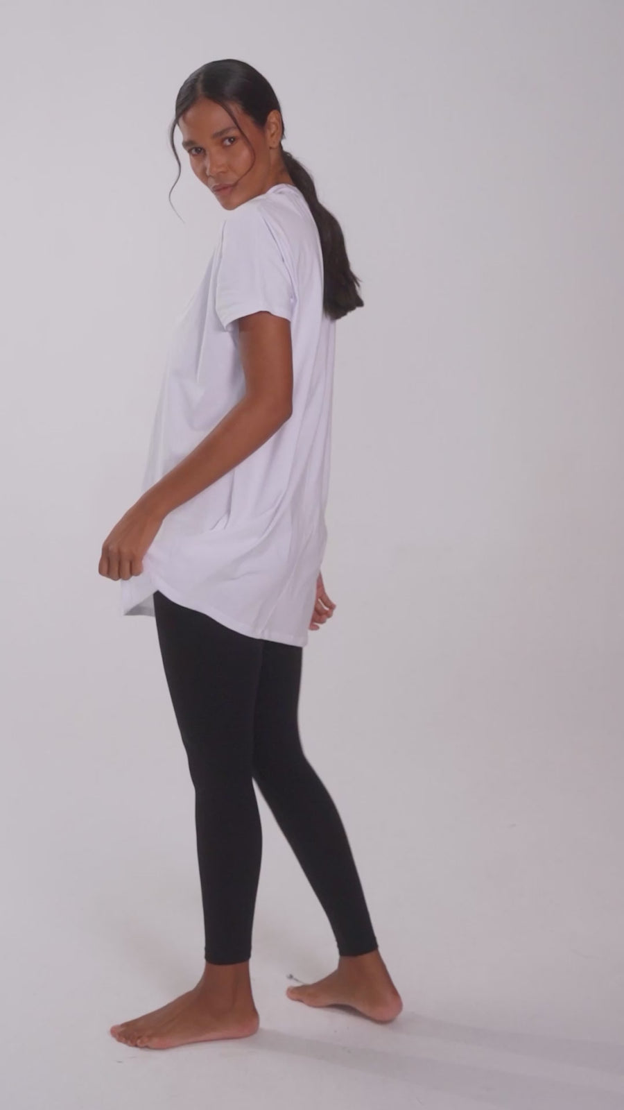 Camiseta Pima Oversized Feminina | Life Collection - Branco