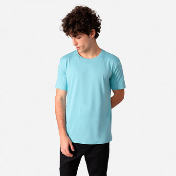 Camiseta Pima Masculina | Life Collection - Azul Turquesa
