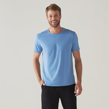 Camiseta Algodão Premium Masculina | Everyday Collection - Azul Celeste