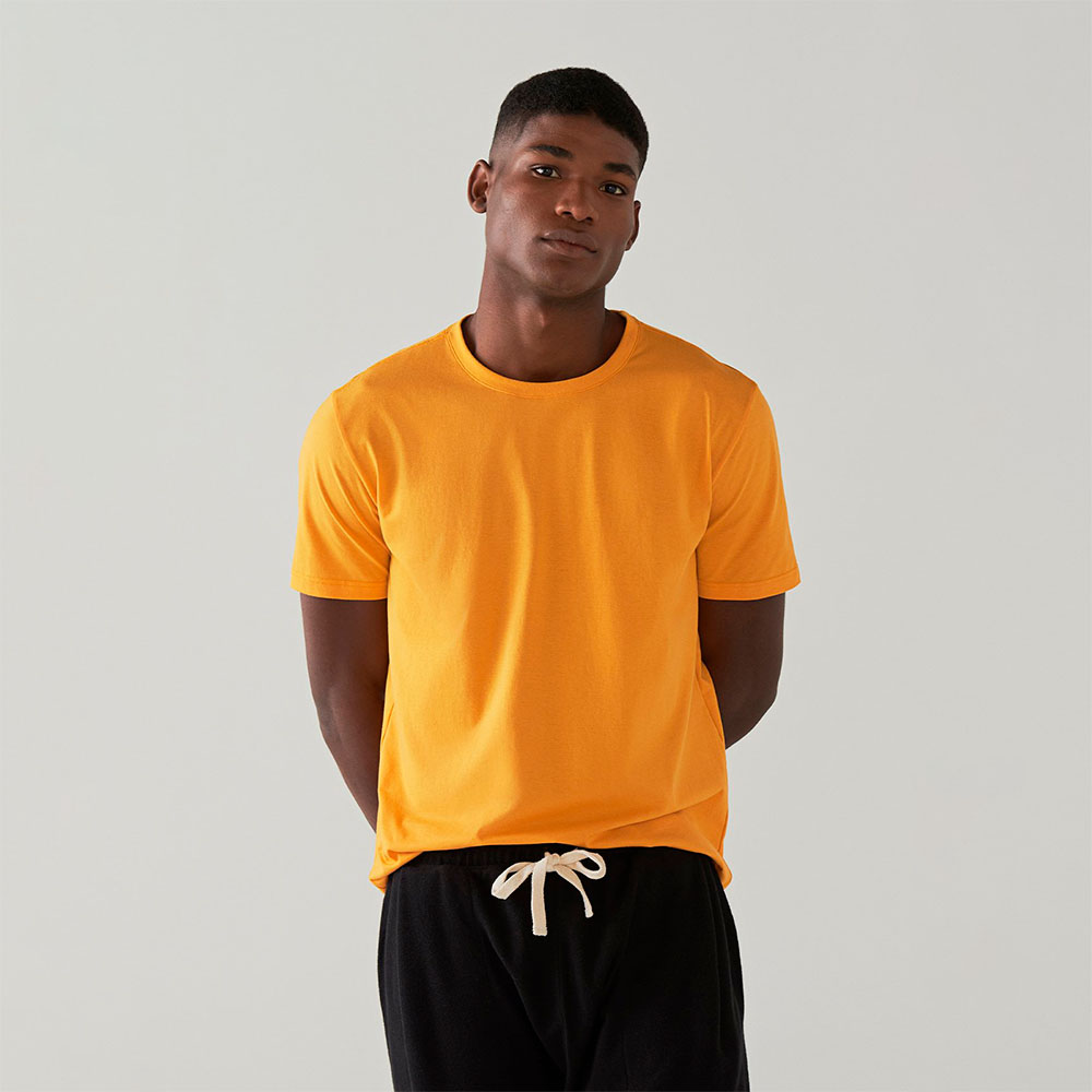 Camiseta Algodão Premium Masculina | Everyday Collection - Amarelo Sol