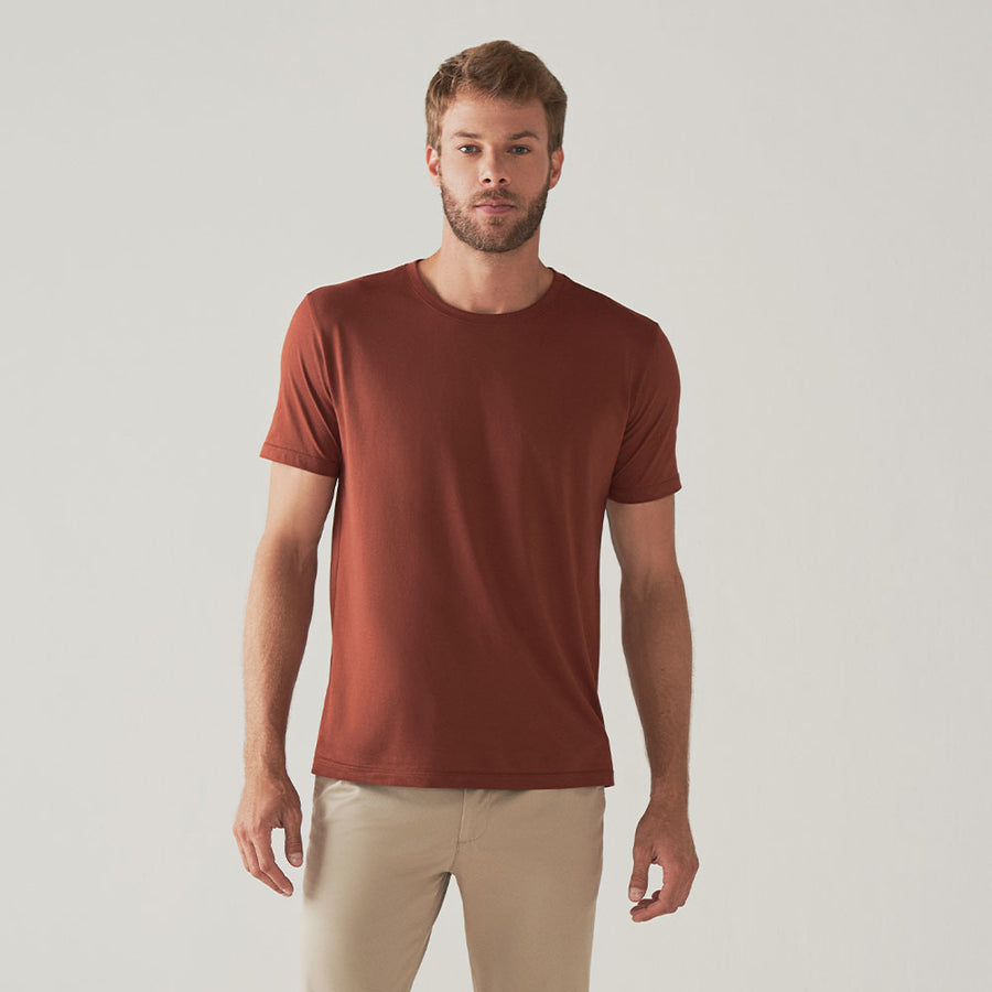 Camiseta Algodão Premium Masculina | Everyday Collection - Marrom Cacau