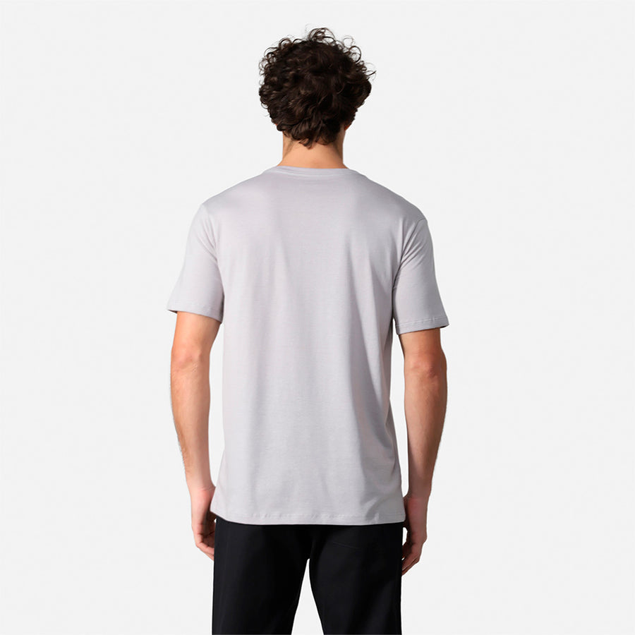 Camiseta Algodão Pima Gola V Masculina | Life T-Shirt - Cinza Claro