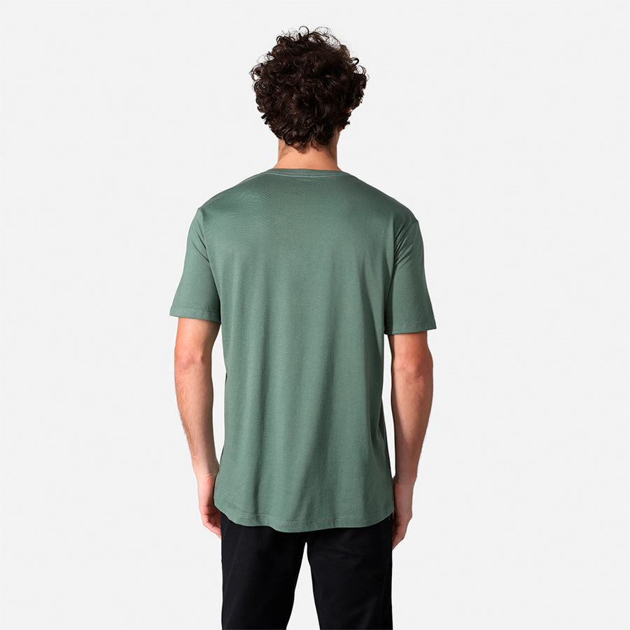 Camiseta Algodão Pima Gola V Masculina | Life T-Shirt - Verde Pinheiro