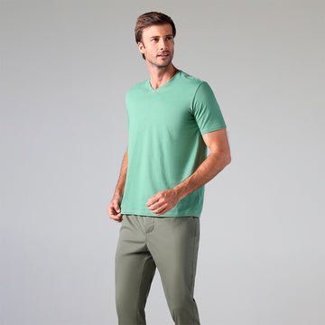 Camiseta Premium Gola V Masculina | Everyday T-Shirt - Verde Oliva