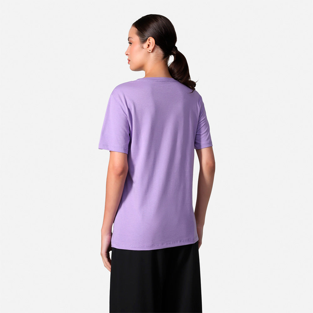 Camiseta Algodão Pima Gola U Feminina | Life T-Shirt - Lilás