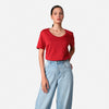 Camiseta Pima Gola U Feminina | Life Collection - Marsala