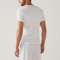 Camiseta Confort Canelada Masculina - Branco