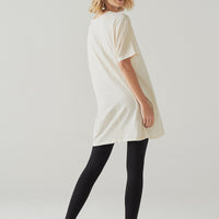 Vestido Oversized Conforto Malha Linho - Cru