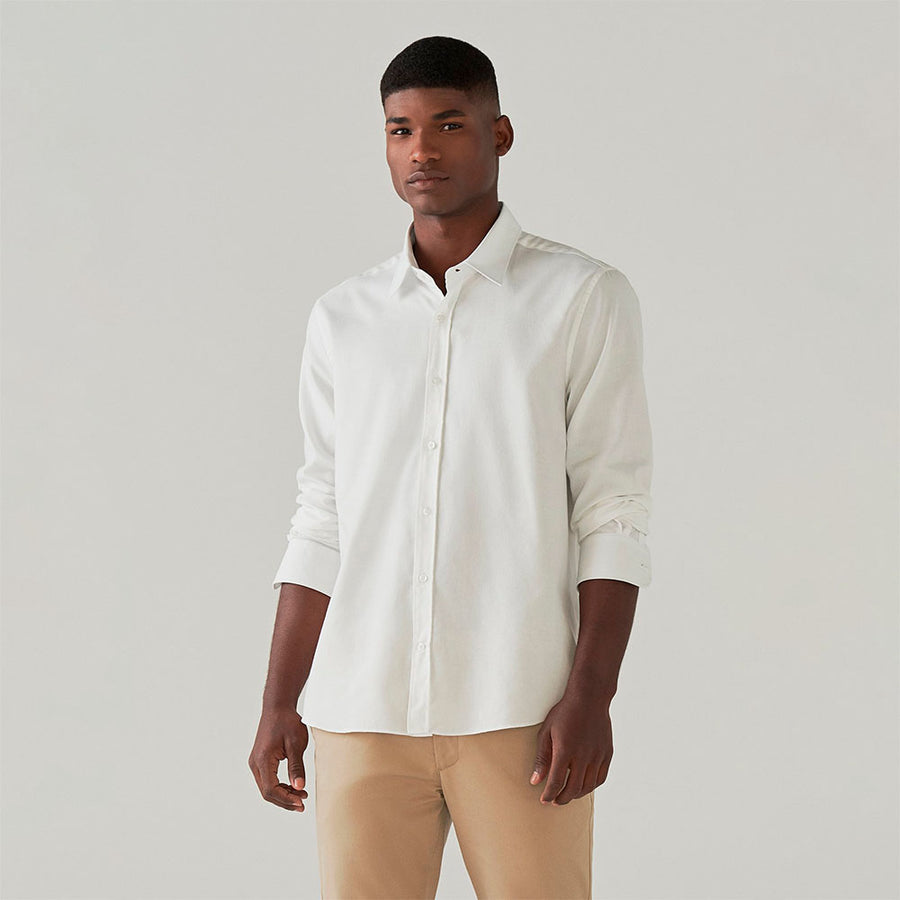 Camisa Clássica Oxford Masculina - Branco