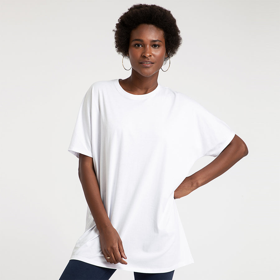 Camiseta Algodão Pima Over Feminina | Life T-Shirt - Branco