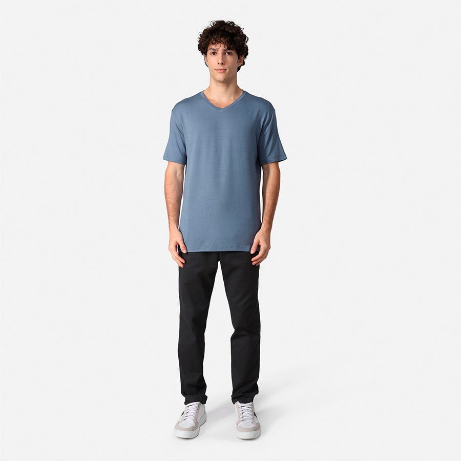 Travel T-Shirt Modal V Masculina - Azul Cobalto