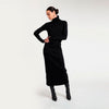 Vestido Midi Canelado - Preto