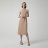 Vestido Midi Malha - Bege Claro