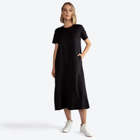 T-Shirt Dress Midi Algodão Premium | Everyday Collection - Preto